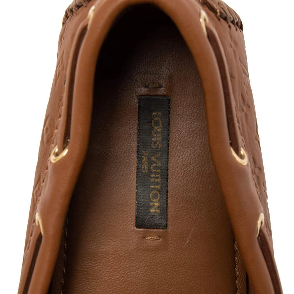 Louis Vuitton Brown Monogram Empreinte Leather Gloria Loafers Size 36.5 商品