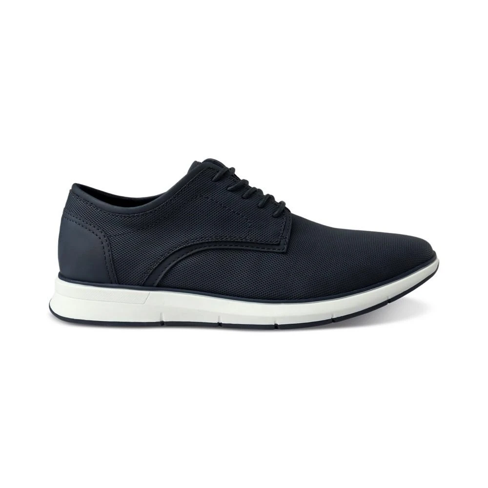 商品Alfani|Men's Textured Faux-Leather Lace-Up Sneakers, Created for Macy's,价格¥361,第2张图片详细描述