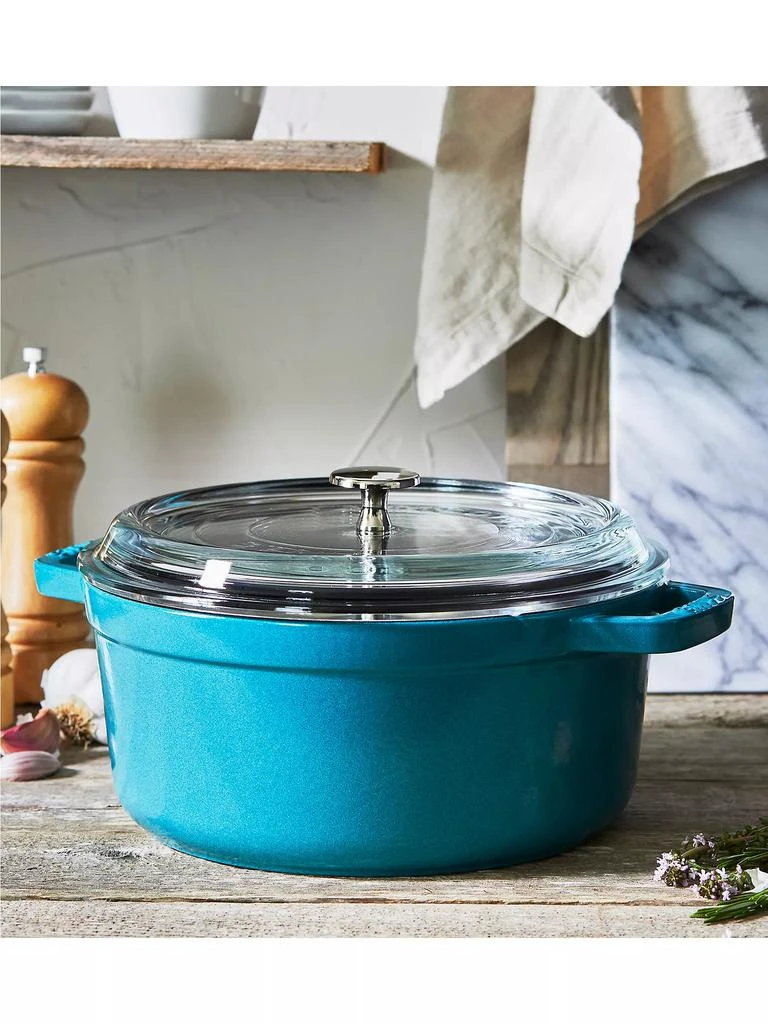 商品Staub|4-Quart Cast Iron Round Cocotte with Glass Lid,价格¥2023,第4张图片详细描述