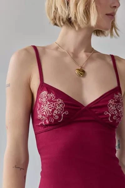 商品Motel|Motel Dimaya Embroidered Cami Mini Dress,价格¥515,第2张图片详细描述