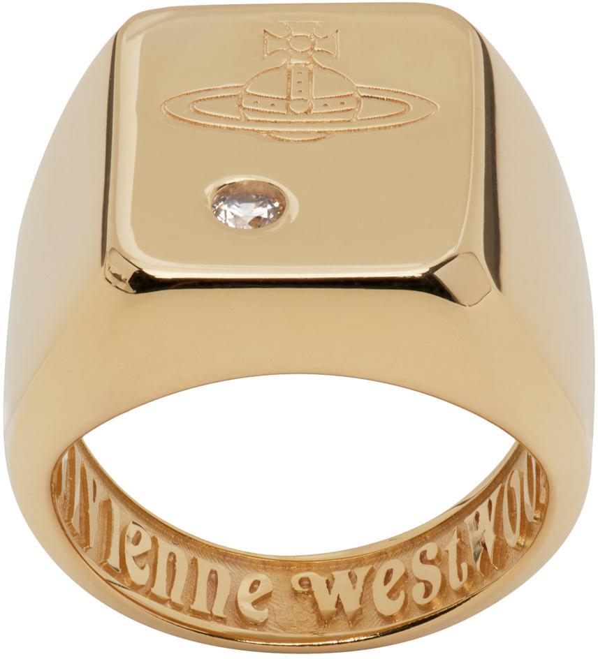 商品Vivienne Westwood|Gold Carlos Ring,价格¥1884,第1张图片