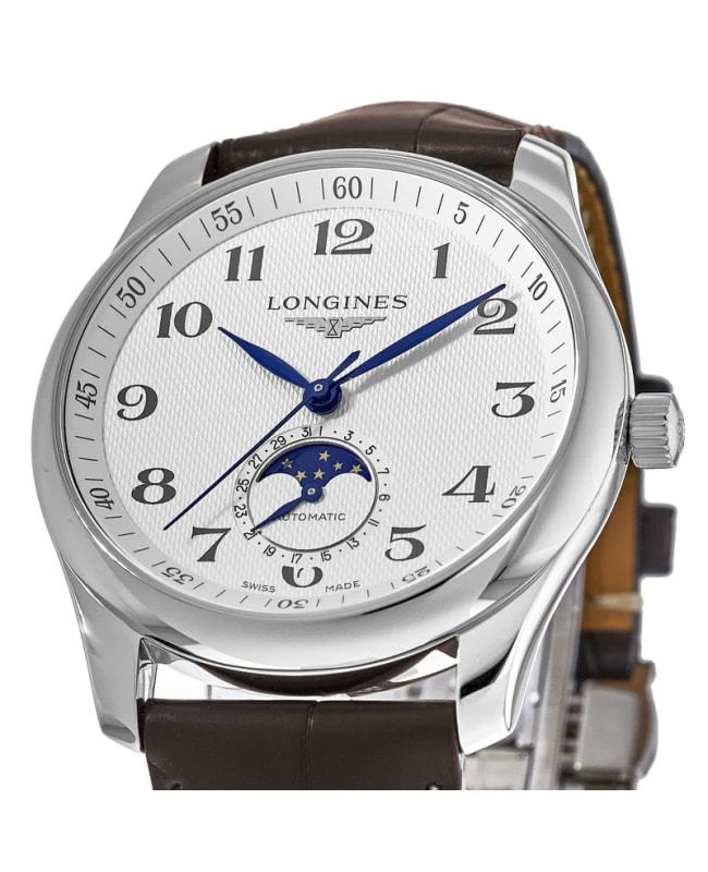 商品Longines|Longines Master Collection Automatic 40mm Silver Dial Brown Leather Strap Men's Watch L2.909.4.78.3,价格¥14160,第2张图片详细描述