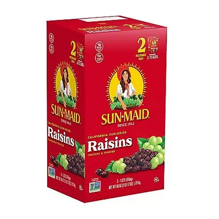 商品Sun-Maid|Sun-Maid California Sun-Dried Raisins, 30 oz., 2 pk.,价格¥80,第1张图片