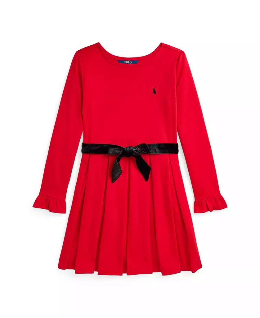 商品Ralph Lauren|Big Girls Pleated Ponte Dress,价格¥374,第1张图片