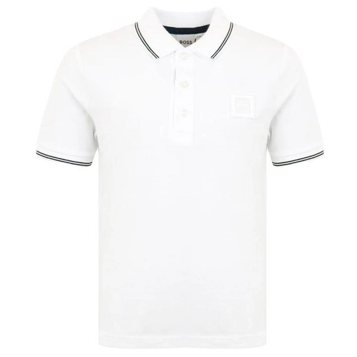 商品Hugo Boss|White Short Sleeve Logo Polo Shirt,价格¥184,第1张图片