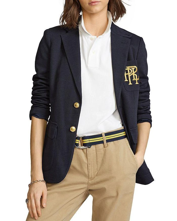 商品Ralph Lauren|女式 拉夫劳伦 Blazer系列 针织 单排扣 西装外套,价格¥2010,第1张图片