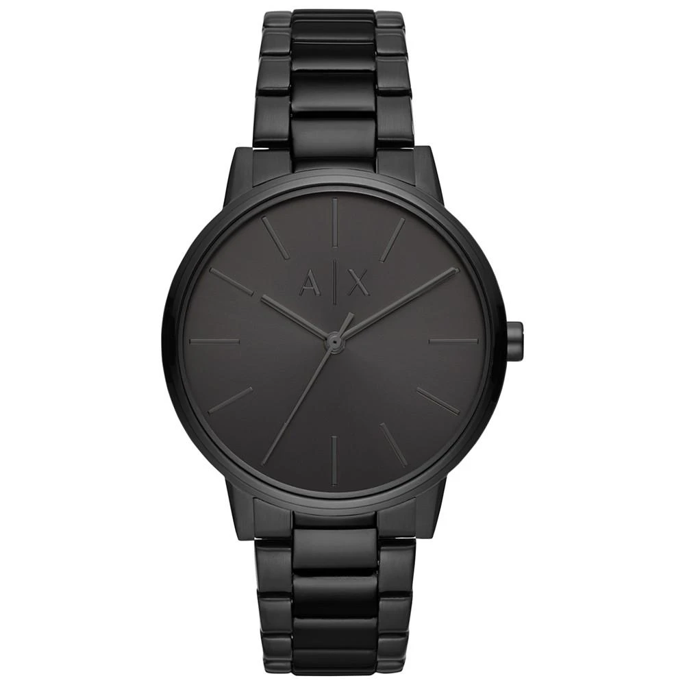 商品Armani Exchange|Men's Black Stainless Steel Bracelet Watch 42mm,价格¥1249,第1张图片