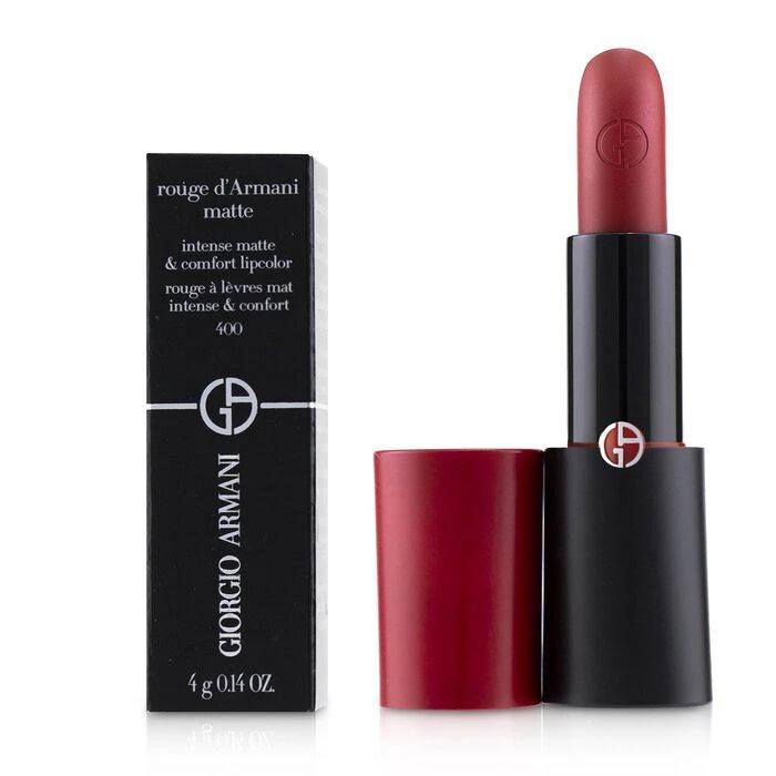 商品Giorgio Armani|Giorgio Armani 全新挚爱哑光唇膏 黑管口红 - # 400 Four Hundred -400 Four Hundred(4g/0.14oz),价格¥471,第2张图片详细描述
