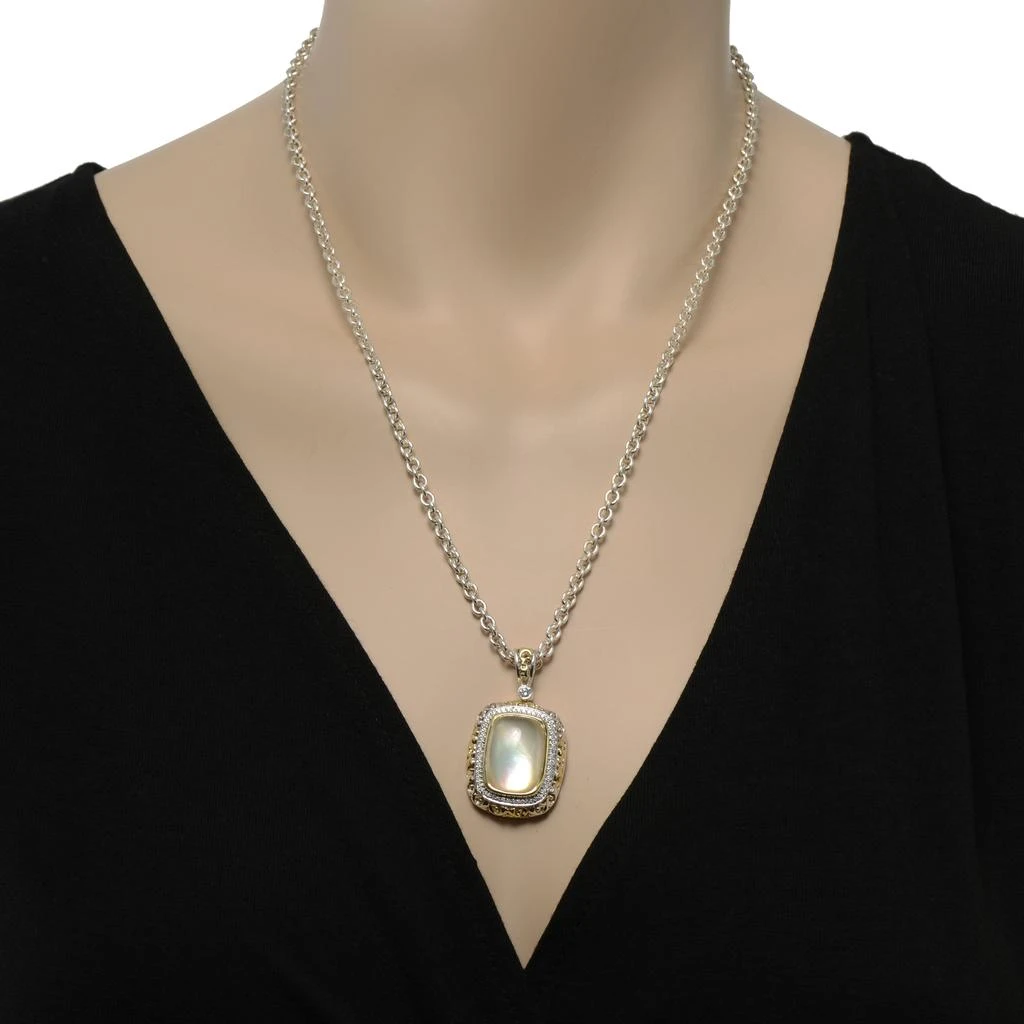 商品Charles Krypell|Charles Krypell Women's Sterling Silver and 18K Gold Necklace,价格¥8270,第2张图片详细描述