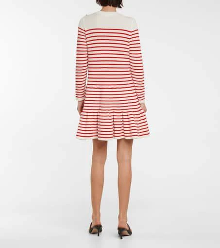 商品RED Valentino|条纹初剪羊毛迷你连衣裙,价格¥3517,第3张图片详细描述