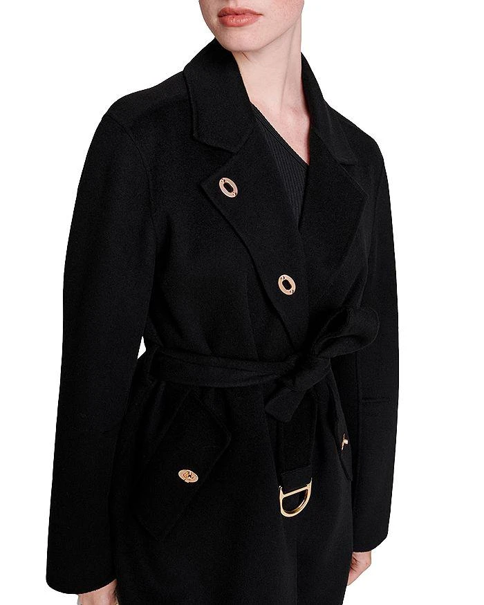 商品Maje|Geovali Belted Tweed Coat,价格¥3017,第4张图片详细描述