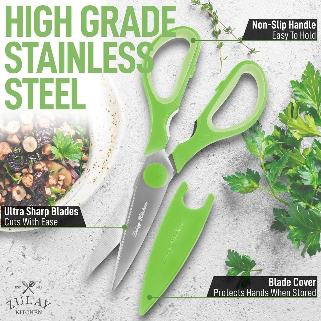 商品Zulay Kitchen|Kitchen Shears With Protective Cover,价格¥96,第2张图片详细描述