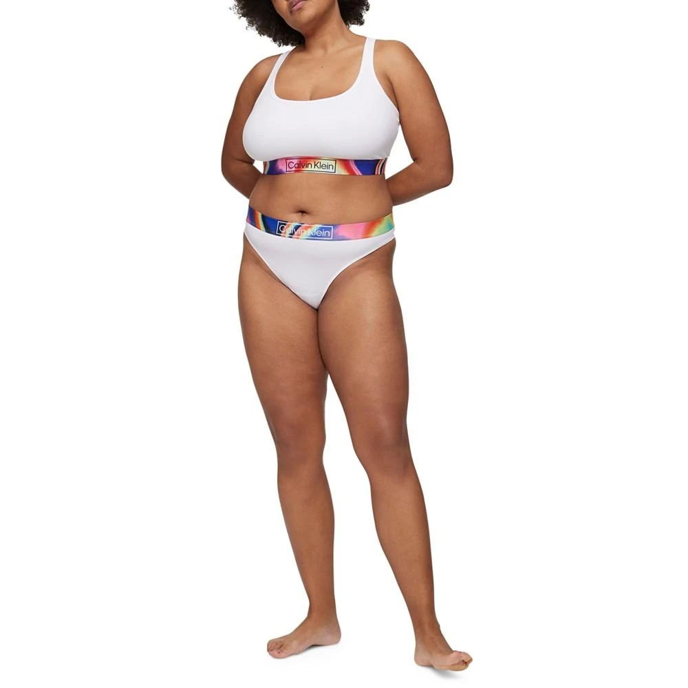 商品Calvin Klein|Plus Size Reimagined Heritage Pride Thong Underwear QF6859,价格¥30,第4张图片详细描述