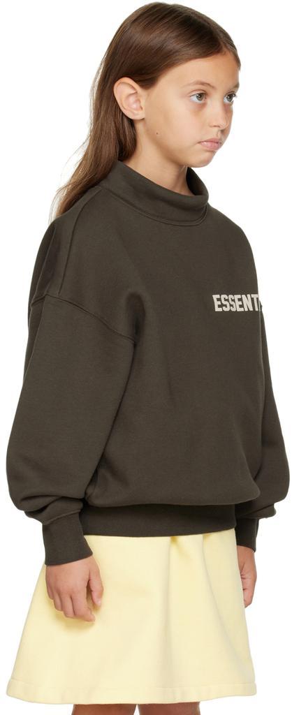商品Essentials|Kids Gray Mock Neck Sweatshirt,价格¥464,第4张图片详细描述