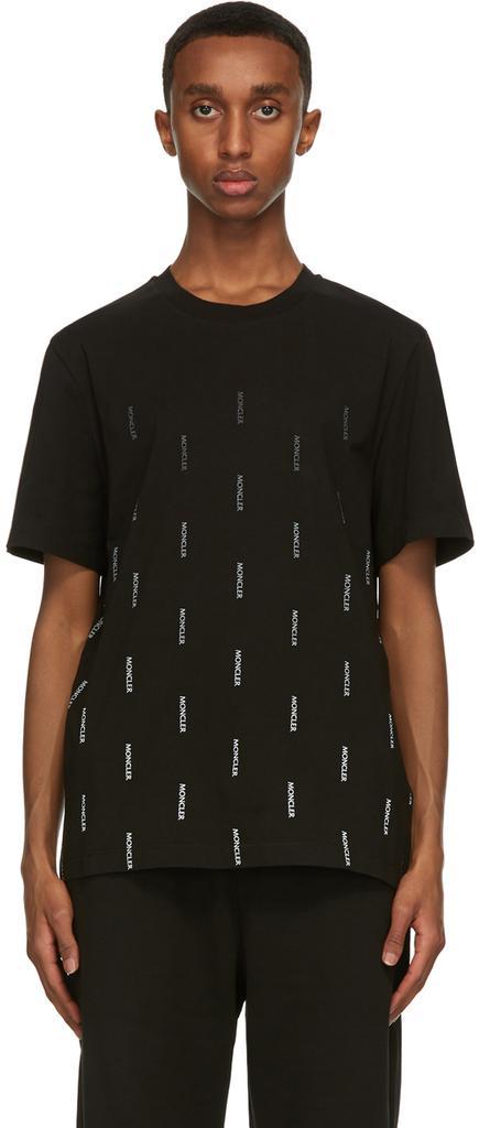 商品Moncler|黑色 Fade Logo T 恤,价格¥2732,第1张图片