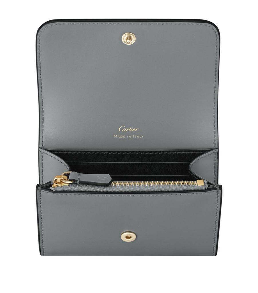 商品Cartier|Mini Leather Double C Wallet,价格¥4719,第5张图片详细描述
