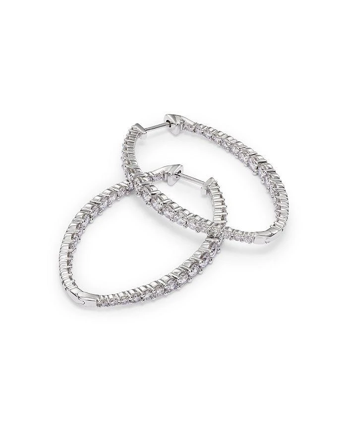 商品Bloomingdale's|Diamond Inside Out Medium Hoop Earrings in 14K White Gold, 3.0 ct. t.w.,价格¥34207,第3张图片详细描述