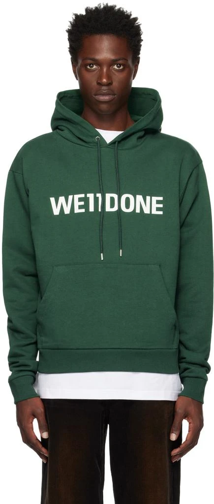 商品We11done|Green Fitted Basic Hoodie,价格¥1078,第1张图片