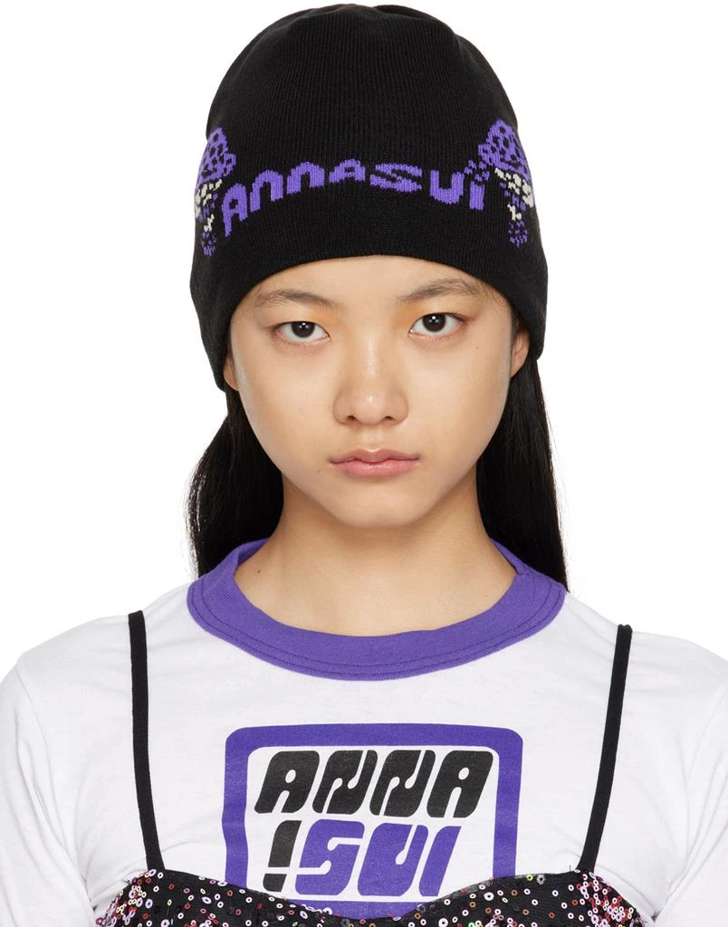 商品Anna Sui|Black Mushroom Beanie,价格¥564,第1张图片