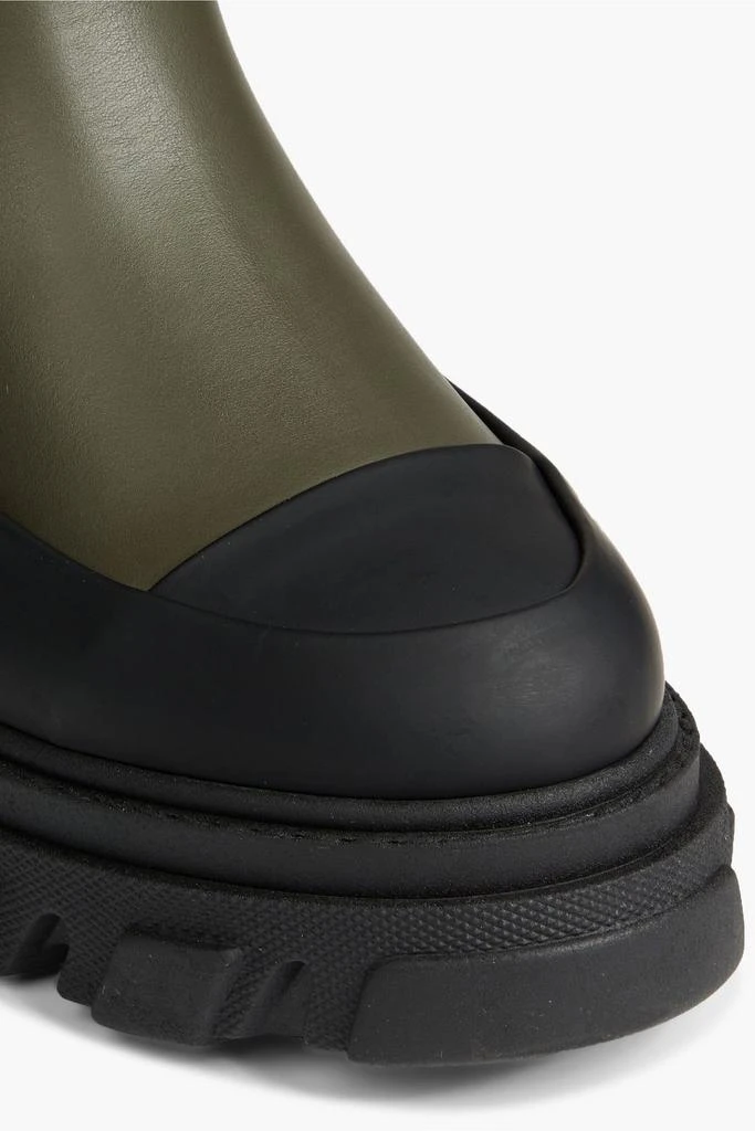 商品Ganni|Tubular rubber-trimmed leather boots,价格¥1580,第4张图片详细描述