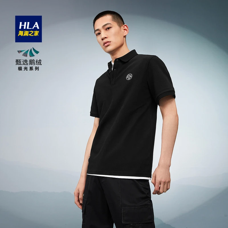商品[国内直发] HLA|HLA/海澜之家三国系列短袖POLO衫2022夏新款珠地弹力透气上衣男,价格¥170,第1张图片