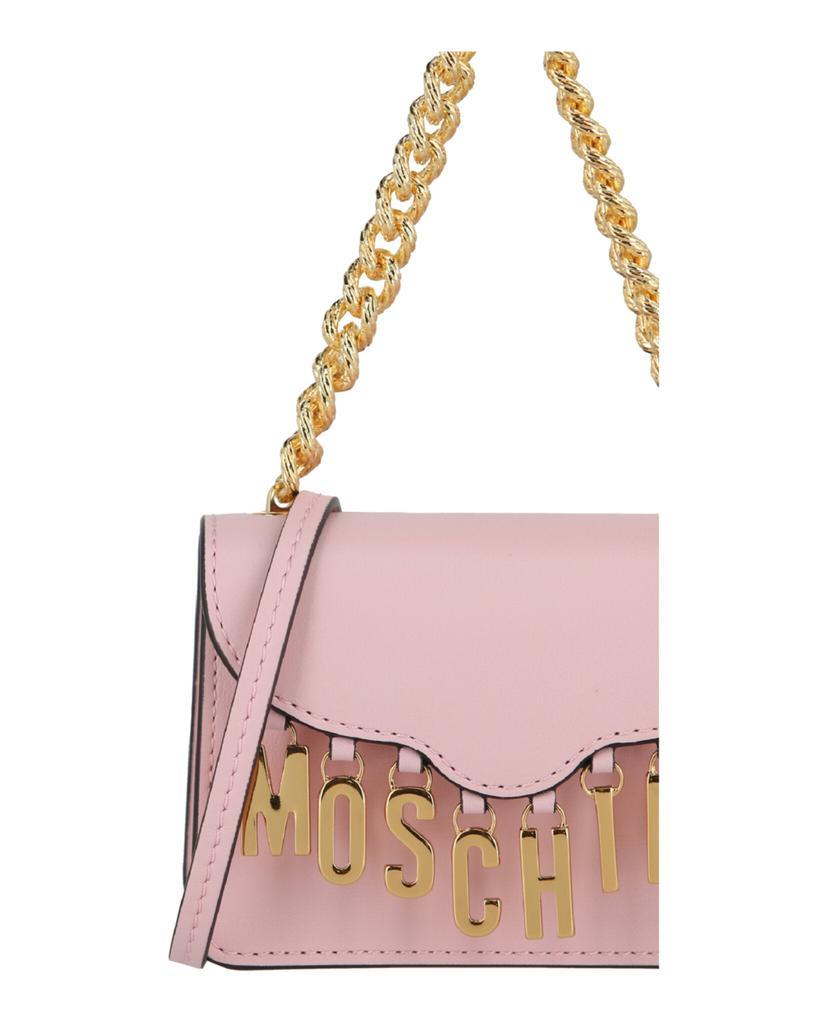 商品Moschino|Lettering Charm Leather Crossbody Bag,价格¥3292,第5张图片详细描述