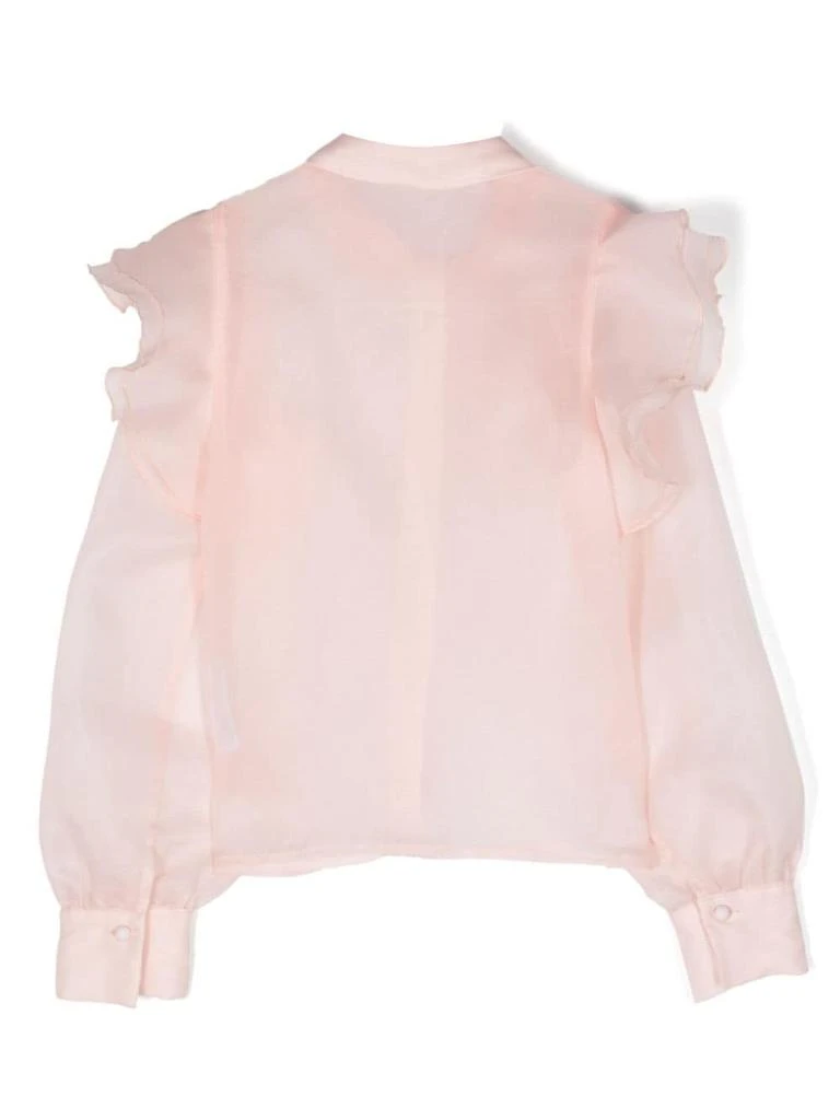 商品MISS BLUMARINE|Camicia Semi Trasparente Con Ruches,价格¥1686,第2张图片详细描述