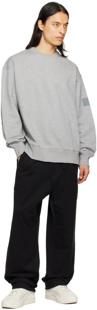 商品Y-3|Gray Dropped Shoulder Sweatshirt,价格¥981,第4张图片详细描述