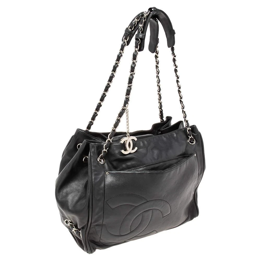 商品[二手商品] Chanel|Chanel Black Leather Accordion Shoulder Bag,价格¥5552,第3张图片详细描述
