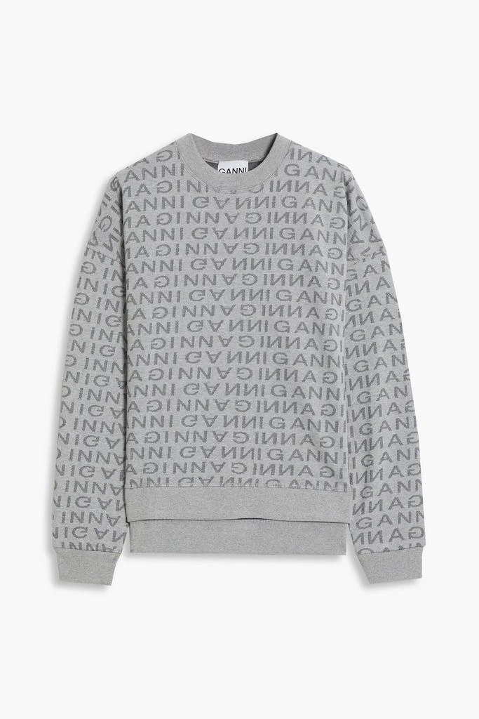 商品Ganni|Printed cotton-blend sweatshirt,价格¥637,第1张图片