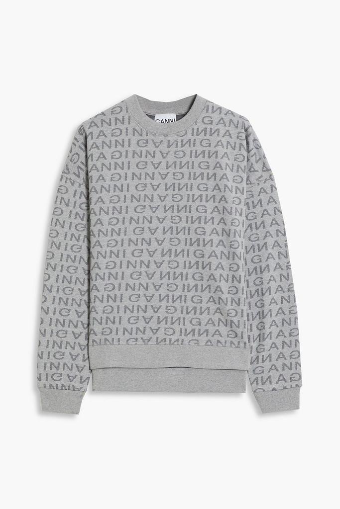商品Ganni|Printed cotton-blend sweatshirt,价格¥622,第1张图片
