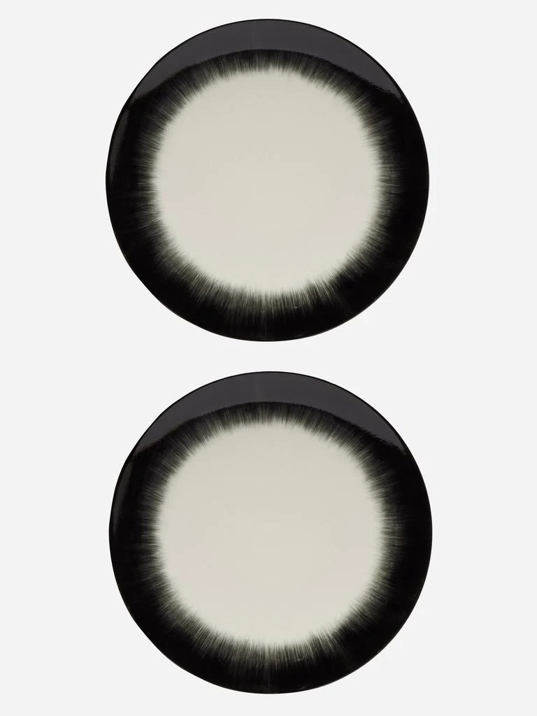 商品Serax|X Ann Demeulemeester set of two porcelain plates,价格¥1191,第1张图片