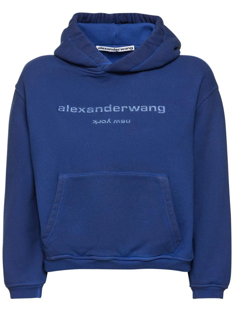 商品Alexander Wang|Embellished Logo Cotton Hoodie,价格¥1514,第1张图片