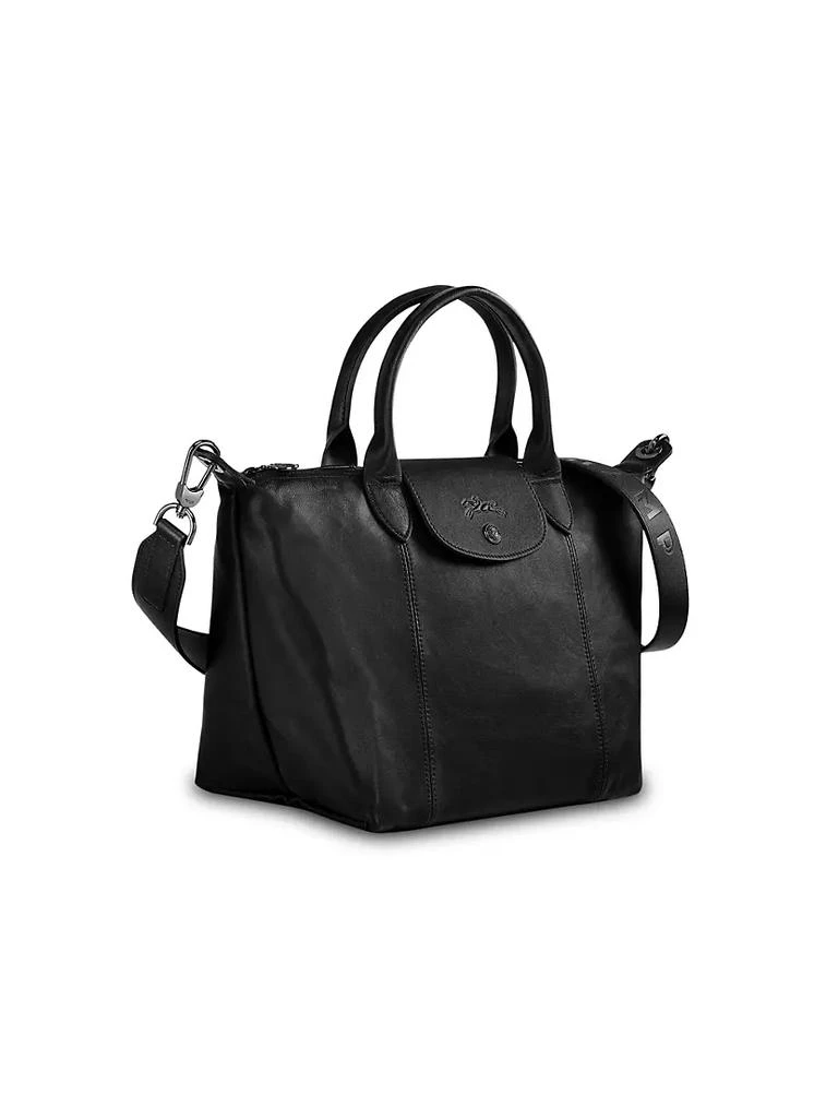 商品Longchamp|Le Pliage Cuir Medium Handbag with Strap,价格¥3576,第2张图片详细描述