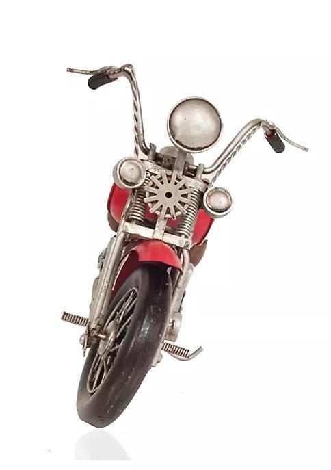 Classic Decorative Red Harley-Davidson Motorcycle Metal Handmade商品第3张图片规格展示