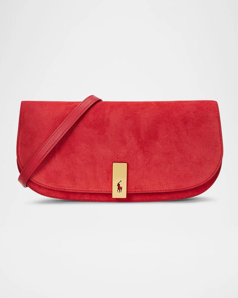 商品Ralph Lauren|Polo ID Medium Suede Clutch Bag,价格¥3892,第1张图片