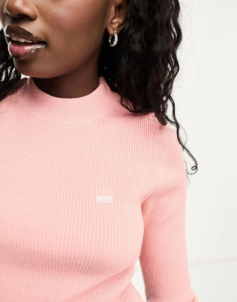 商品Levi's|Levi's ribbed sweatshirt in pink with small boxtab logo,价格¥285,第2张图片详细描述