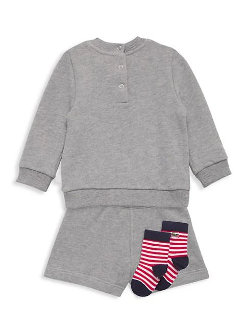 商品Lacoste|Baby's 3-Piece Sweatshirt, Shorts, & Socks Set,价格¥338,第2张图片详细描述