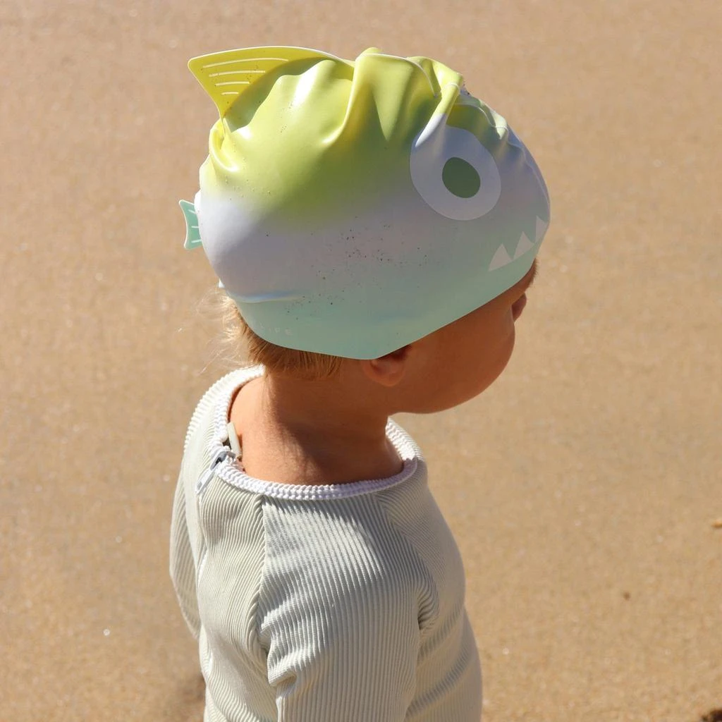 商品Sunnylife|Sunnylife Kids Salty the Shark Swimming Cap in Yellow (22cm),价格¥48,第4张图片详细描述