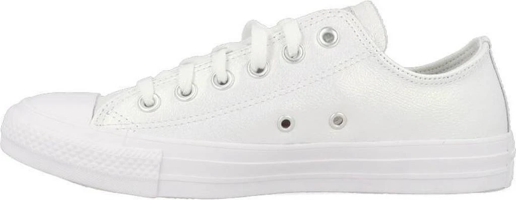 商品Converse|Converse Chuck Taylor All Star OX Kids' White Leather Shiny Sneaker,价格¥184,第1张图片