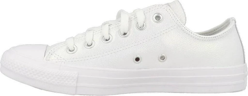 商品Converse|Converse Chuck Taylor All Star OX Kids' White Leather Shiny Sneaker,价格¥190,第1张图片