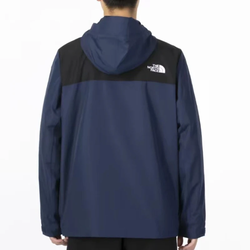 商品[国内直发] The North Face|北面  山系户外品牌logo设计色块撞色连帽舒适简约  防水防风防泼水冲锋衣 通用 蓝色,价格¥1000,第6张图片详细描述