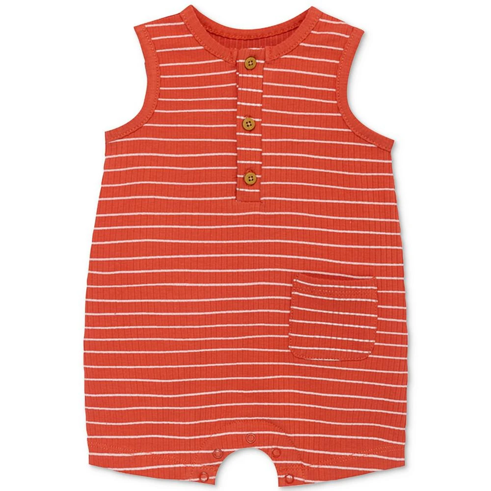 商品Little Me|Baby Boys or Baby Girls Striped Ribbed Romper,价格¥54,第1张图片