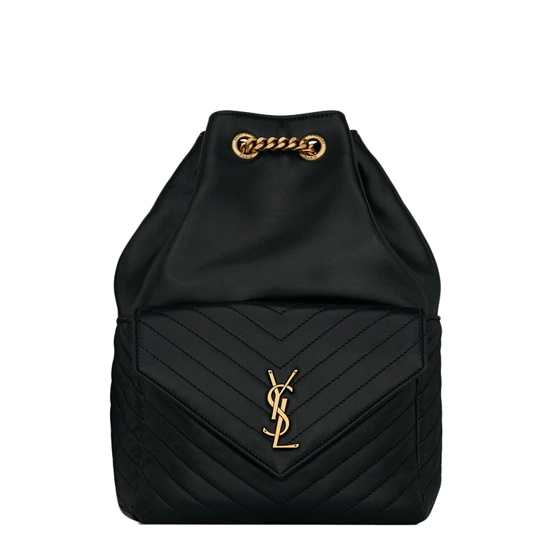 商品Yves Saint Laurent|SAINT LAURENT PARIS/圣罗兰 YSL JOE系列 女士黑色羊皮革双肩包,价格¥16760,第1张图片