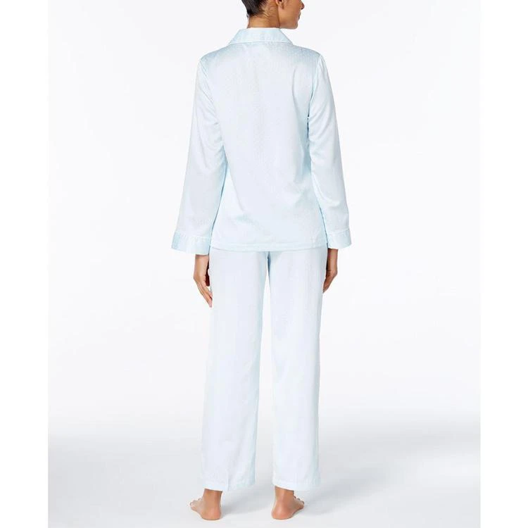 商品Miss Elaine|Petite Jacquard-Brushed-Back Satin Pajama Set,价格¥223,第2张图片详细描述