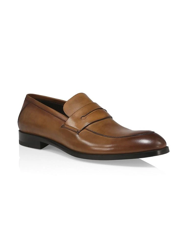 商品Zegna|Siena Flex Leather Penny Loafers,价格¥3907,第2张图片详细描述