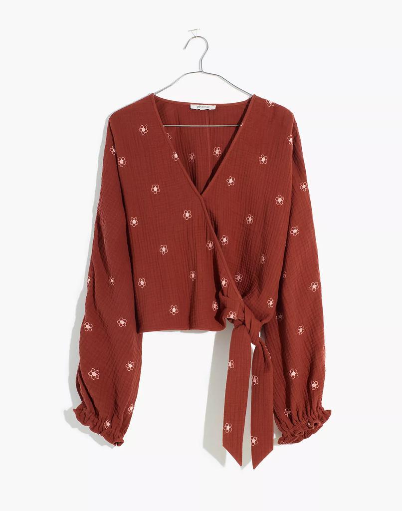 商品Madewell|Lightspun Maira Wrap Top,价格¥476,第7张图片详细描述