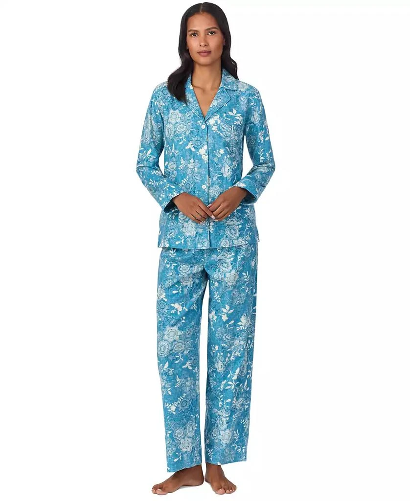 商品Ralph Lauren|Women's Floral Notched-Collar Pajama Set,价格¥405,第1张图片