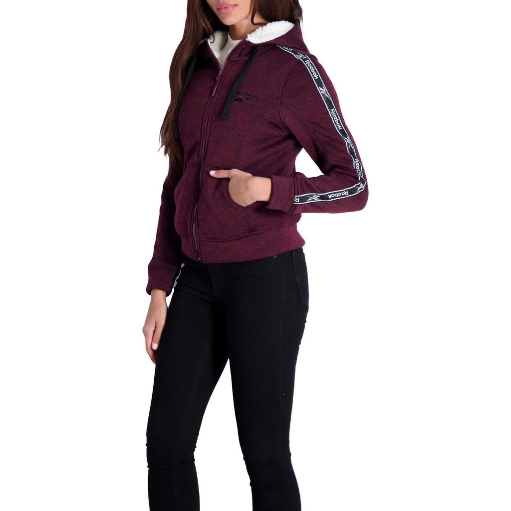 Reebok Women's Heathered Zip Up Active Hoodie with Sherpa Lining商品第10张图片规格展示