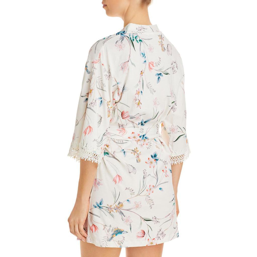 商品Flora Nikrooz|Flora Nikrooz Womens Irene Sleepwear Comfy Short Robe,价格¥111,第4张图片详细描述